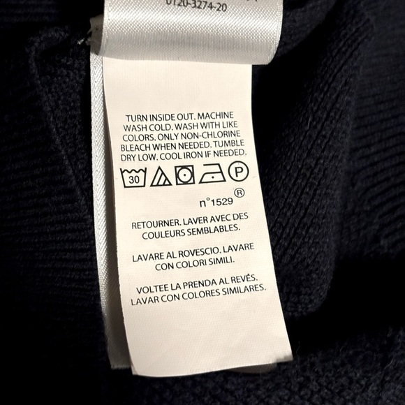 Ralph Lauren Kids XL Dark Blue Zip-Up Sweater - Picture 6 of 7